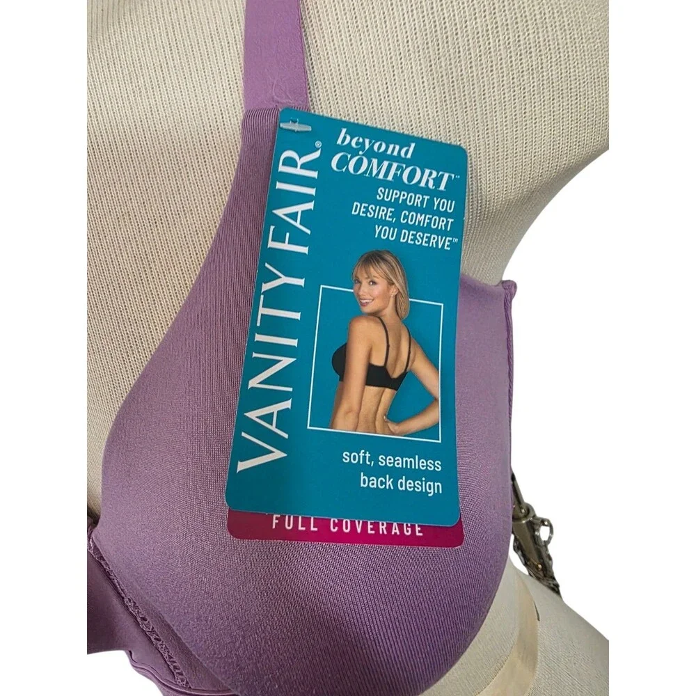 Vanity Fair Bra Womans 40D Purple Orchid Dream Beyond Comfort Full Coverage NWT